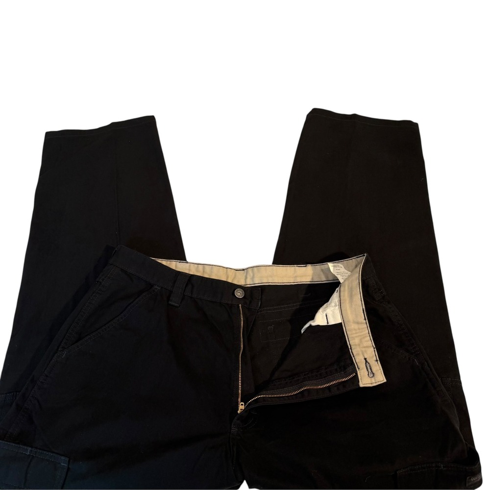 Wrangler Mens Black Relaxed Fit Cargo Pants 100% Cotton 36x34 70LGHBL - Picture 3 of 8